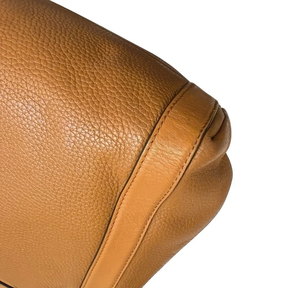 Michael kors brown leather expandable tote bag